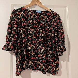 Draper James Women's Floral Cropped Top Size XL